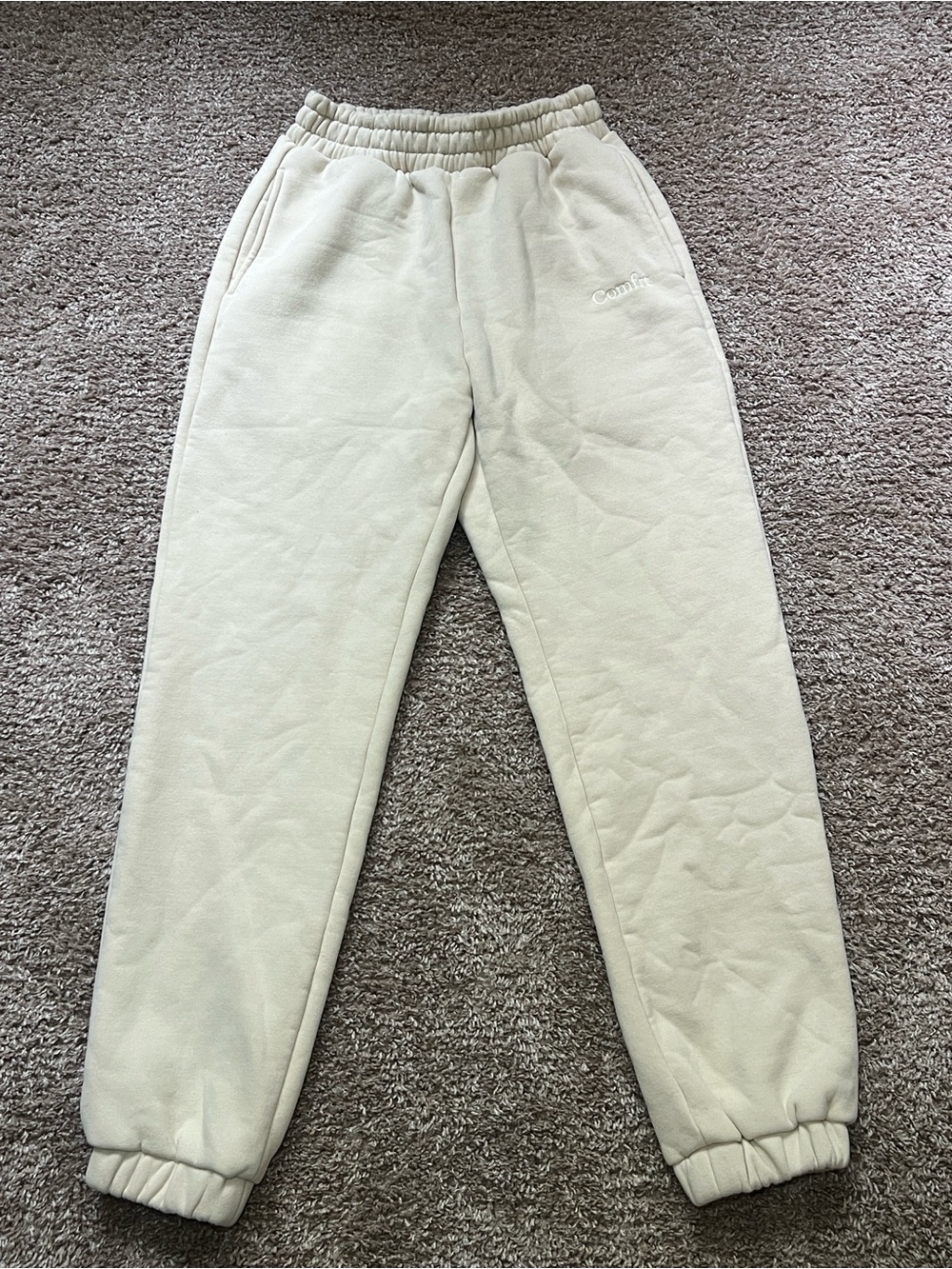 Cozy Cream Women's Fleece Jogger Pants